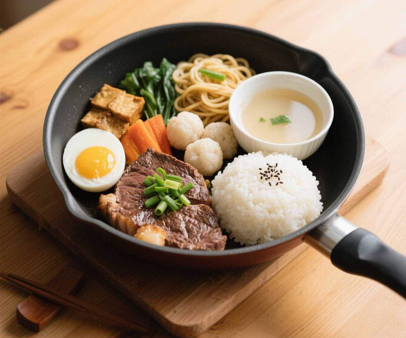 Almoço completo usando uma panela só