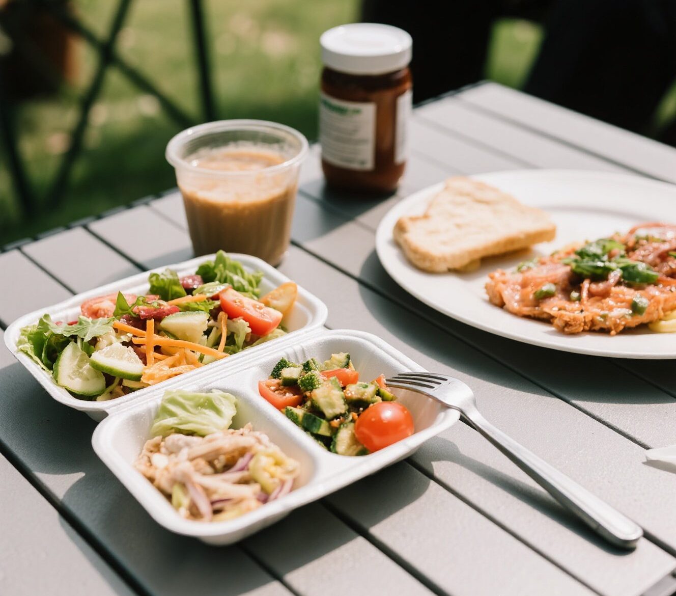 Almoço improvisado com o que sobrou da semana