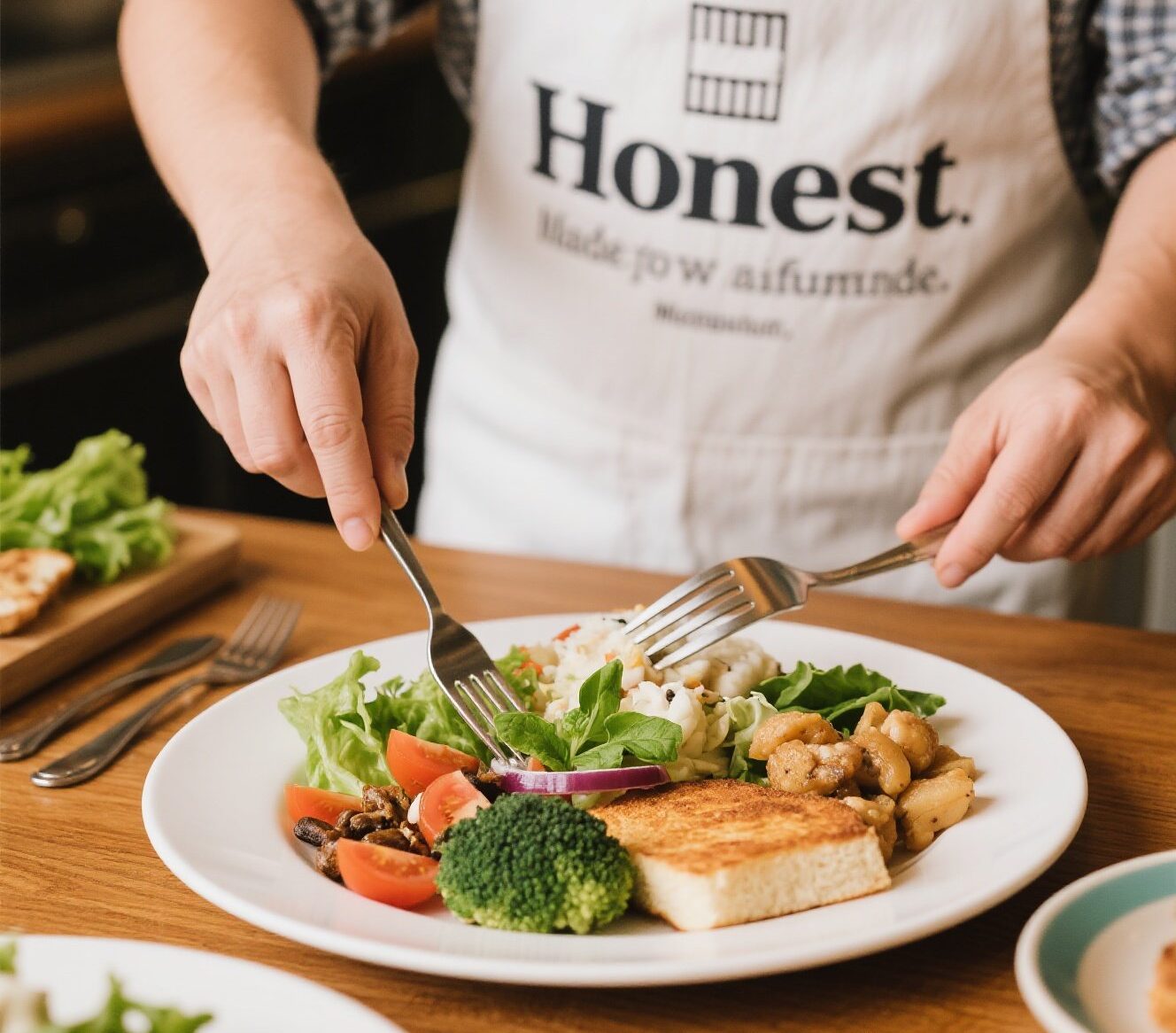 Comida honesta feita com o mínimo