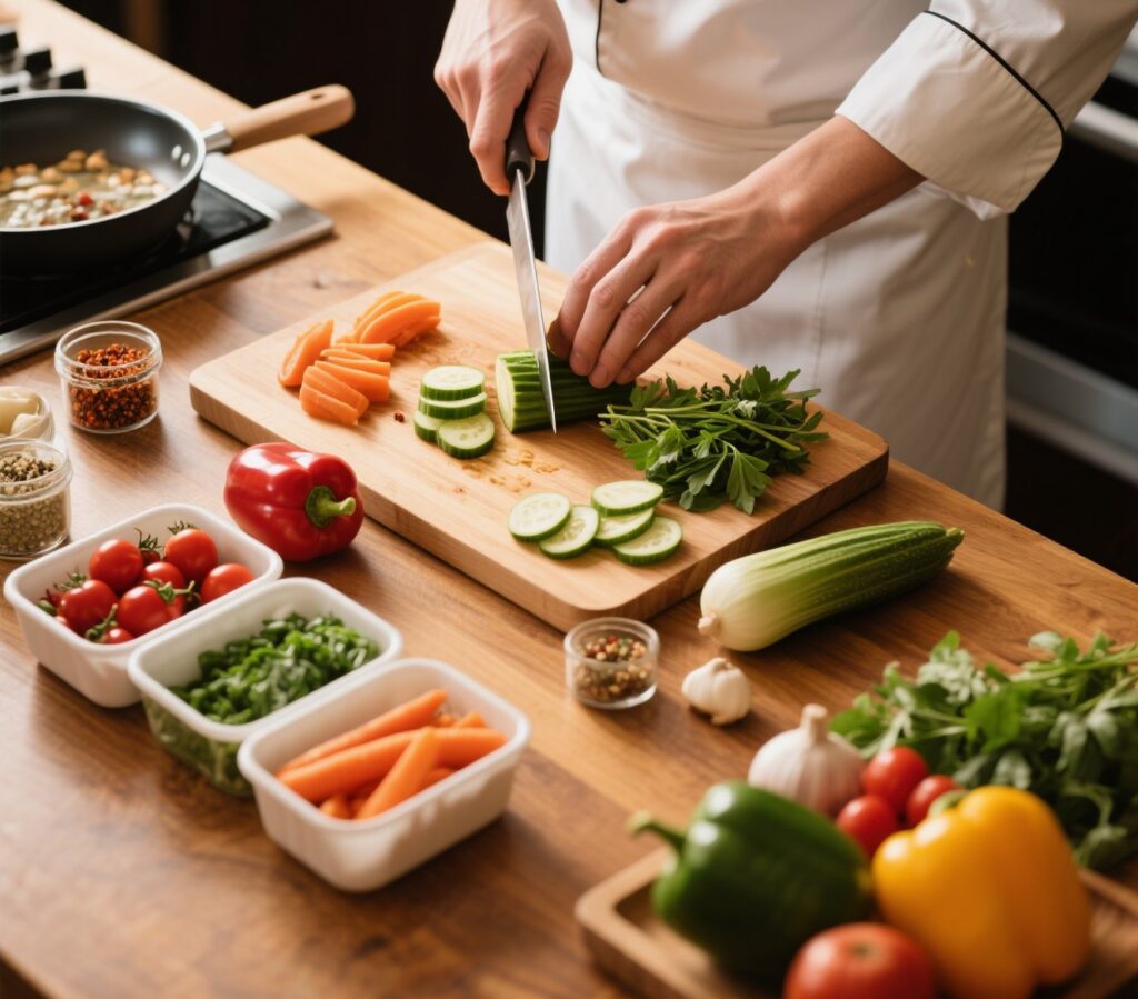 Imagem atual: Como cozinhar bem com ingredientes comuns